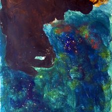 Neptune's World Encaustic Painting